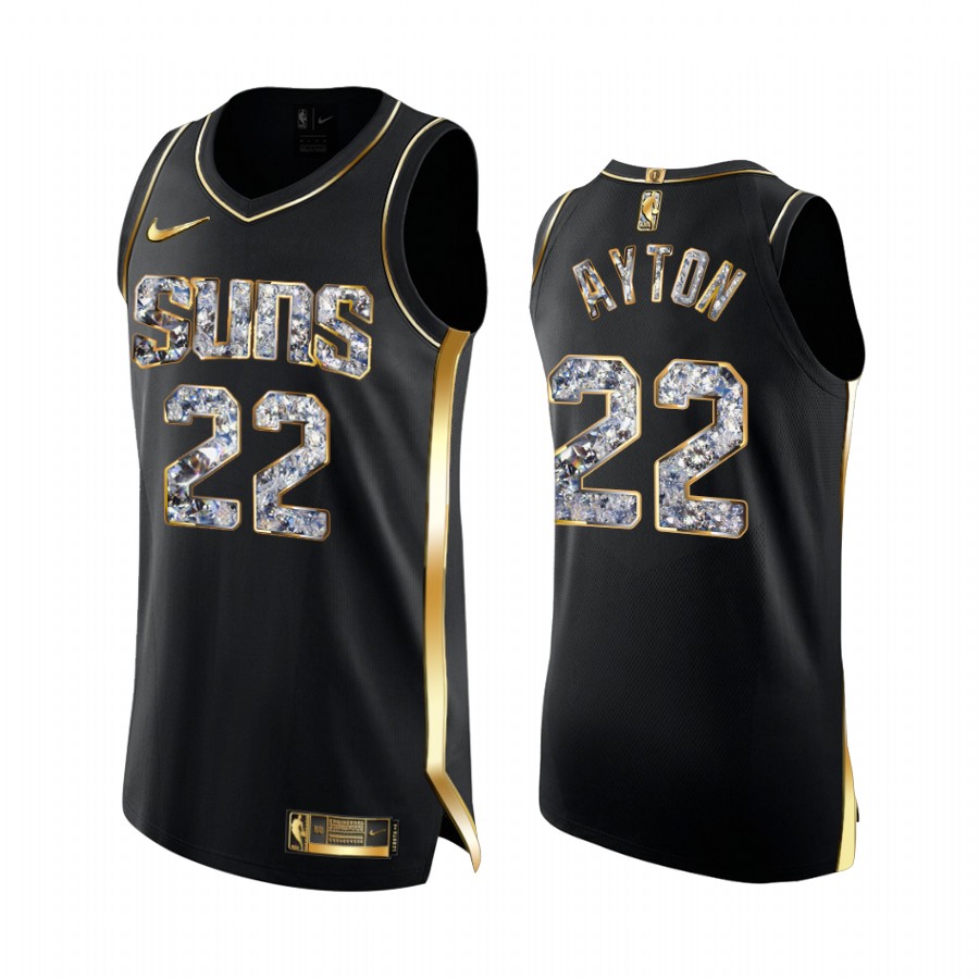 Phoenix Suns Deandre Ayton Black Diamond Limited Edition Jersey Playoffs #22