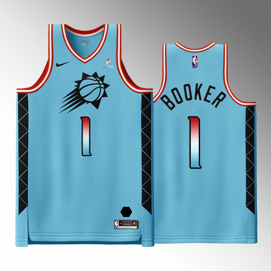 Phoenix Suns Devin Booker #1 City Edition Blue Jersey
