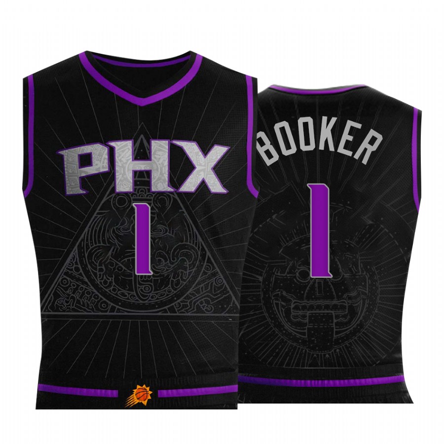 Phoenix Suns Devin Booker Black Mexican Aztec Jersey Honor the Valley