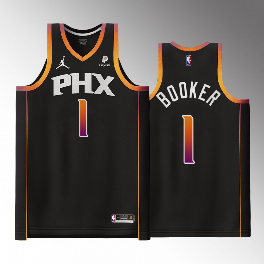 Phoenix Suns Devin Booker Statement Edition Black #1 Jersey