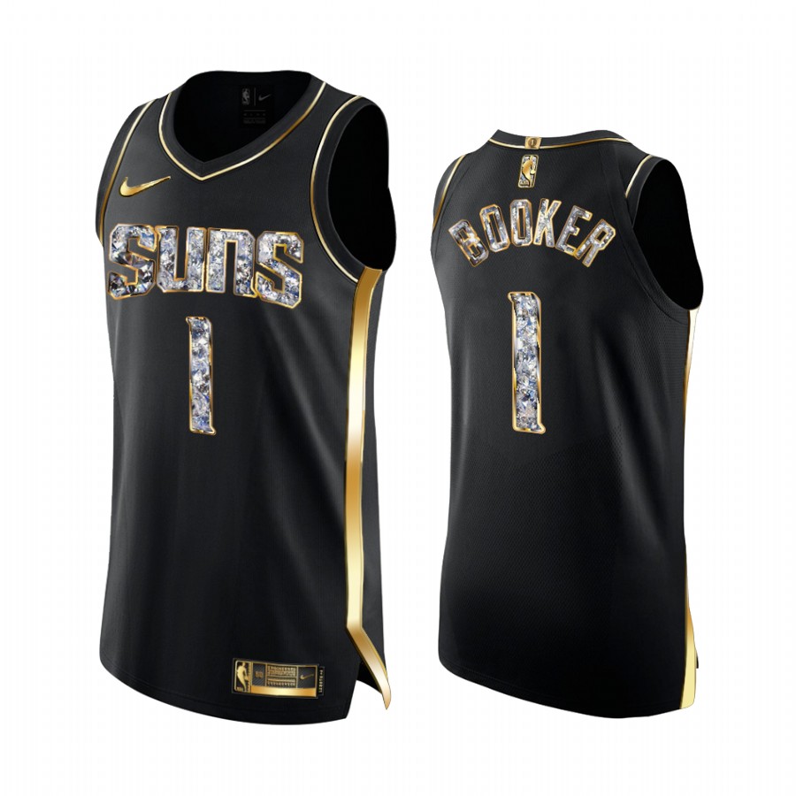 Phoenix Suns Devin Booker Black Diamond Limited Edition Jersey Playoffs #1