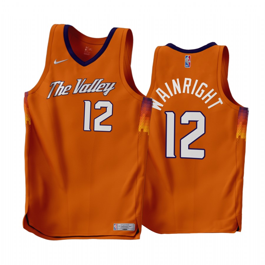 Phoenix Suns Ishmail Wainright Earned Edition Orange #12 Jersey