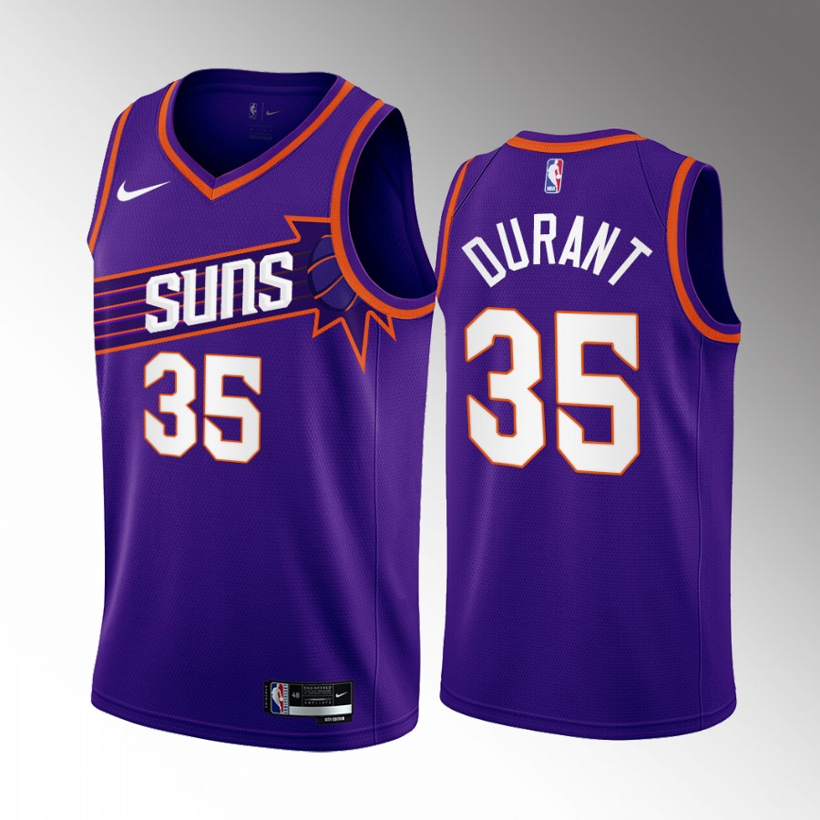 Phoenix Suns Kevin Durant Icon Edition Purple #35 Jersey Swingman