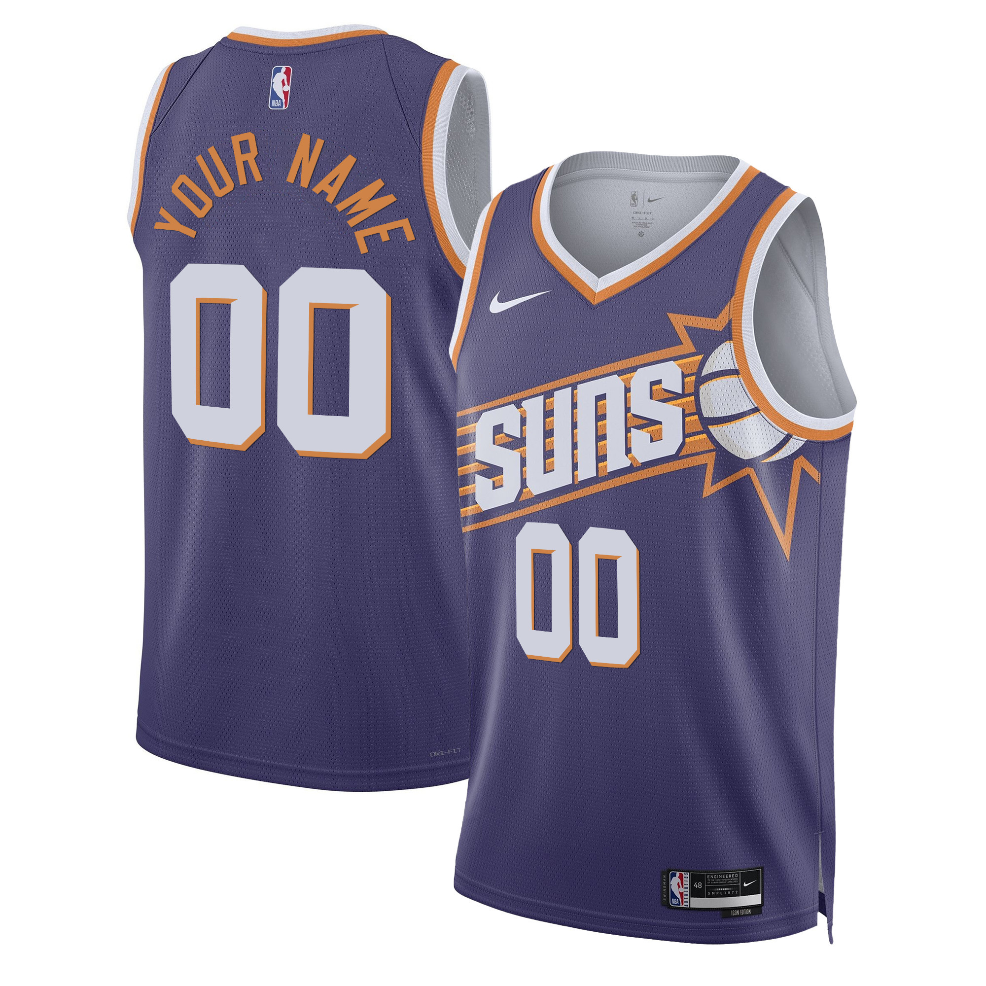 Phoenix Suns Swingman Custom Purple Jersey - All Stitched