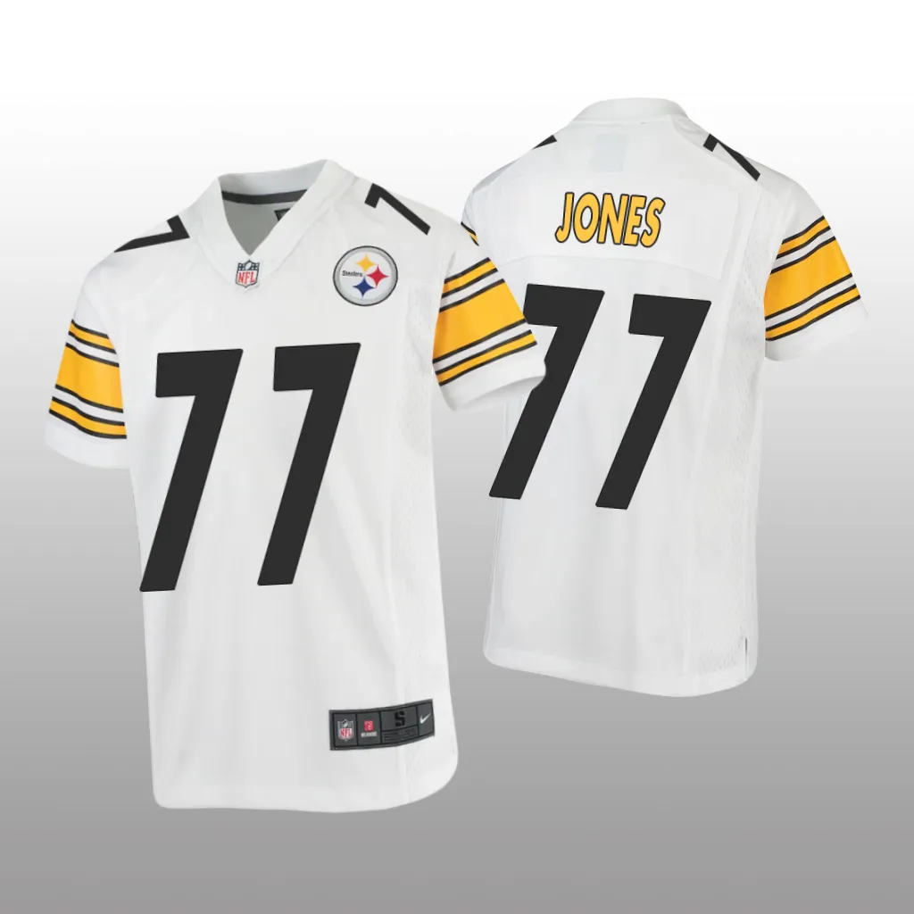 Pittsburgh Steelers Broderick Jones White Jersey Game - Youth