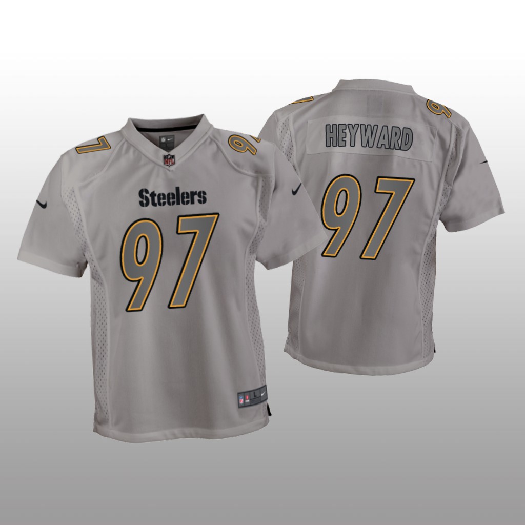 Pittsburgh Steelers Cameron Heyward Gray Jersey Atmosphere Fashion Game - Youth