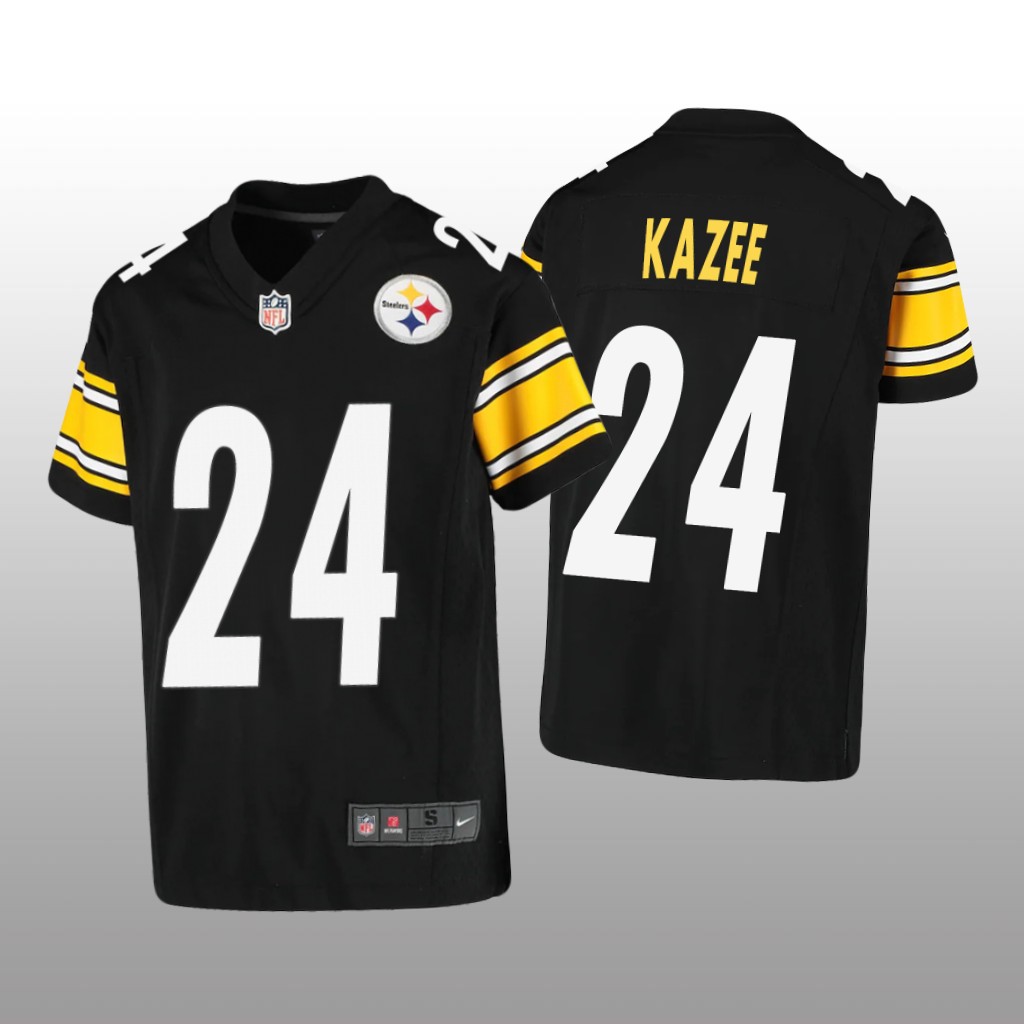 Pittsburgh Steelers Damontae Kazee Black Jersey Game - Youth