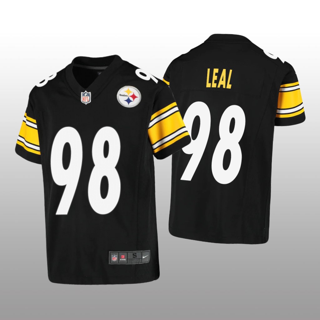 Pittsburgh Steelers DeMarvin Leal Black Jersey Game - Youth