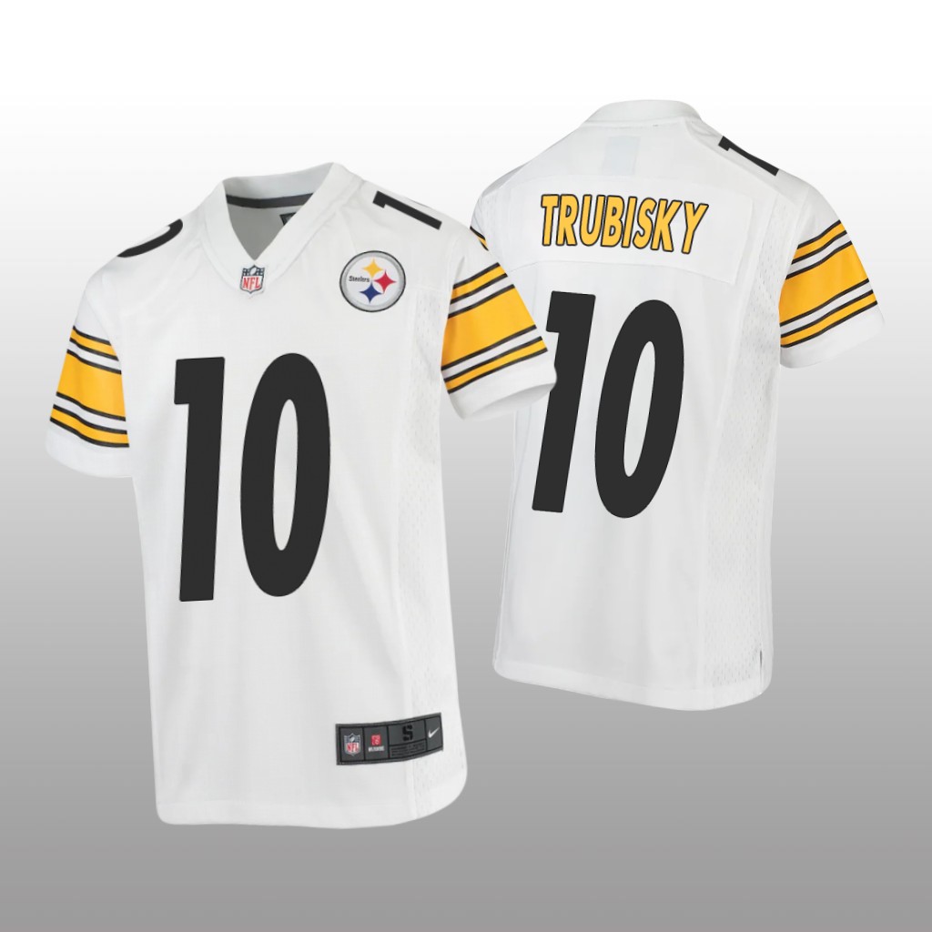 Pittsburgh Steelers Mitchell Trubisky White Jersey Game - Youth