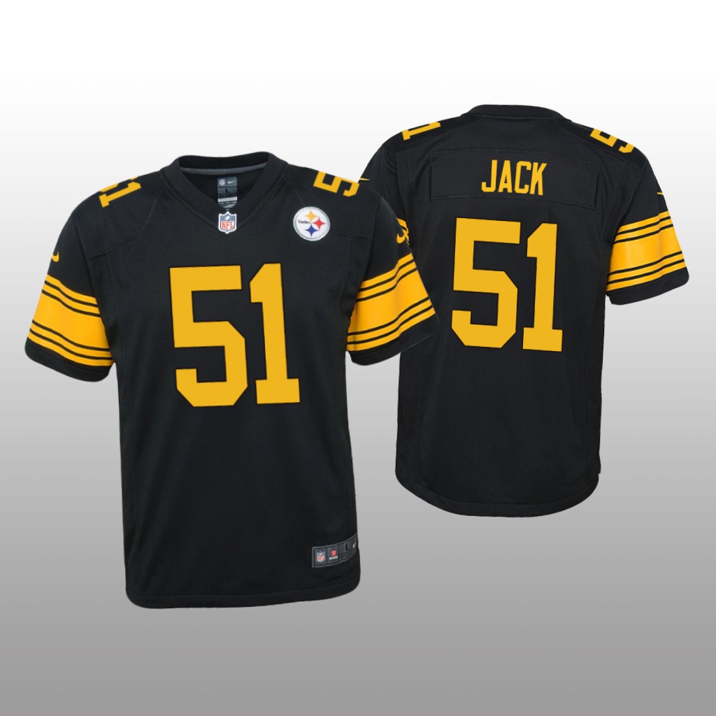 Pittsburgh Steelers Myles Jack Black Jersey Alternate Game - Youth