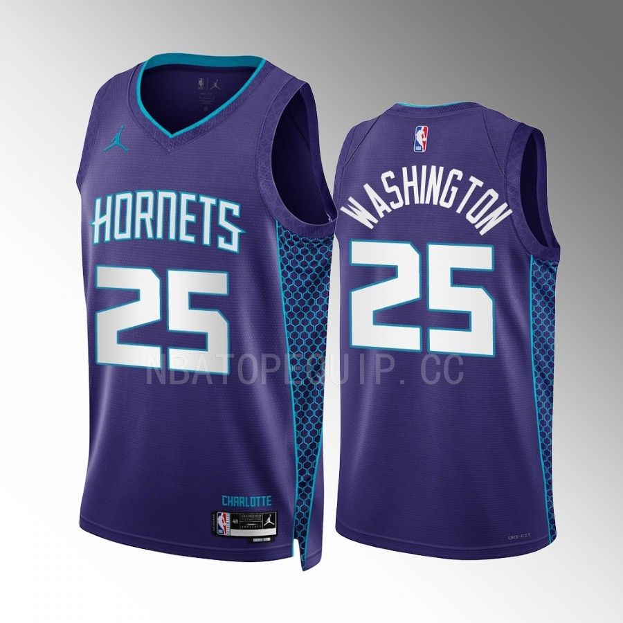 P.J. Washington Charlotte Hornets Purple #25 Statement Edition Jersey Swingman