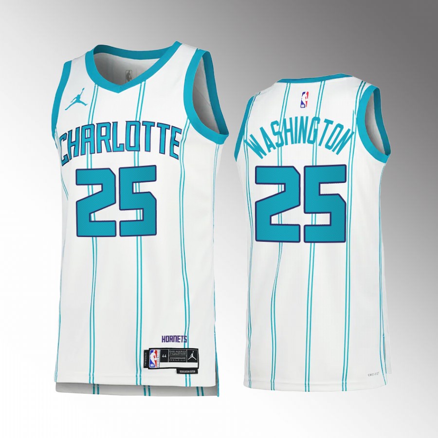 P.J. Washington Charlotte Hornets White #25 Association Edition Jersey Swingman
