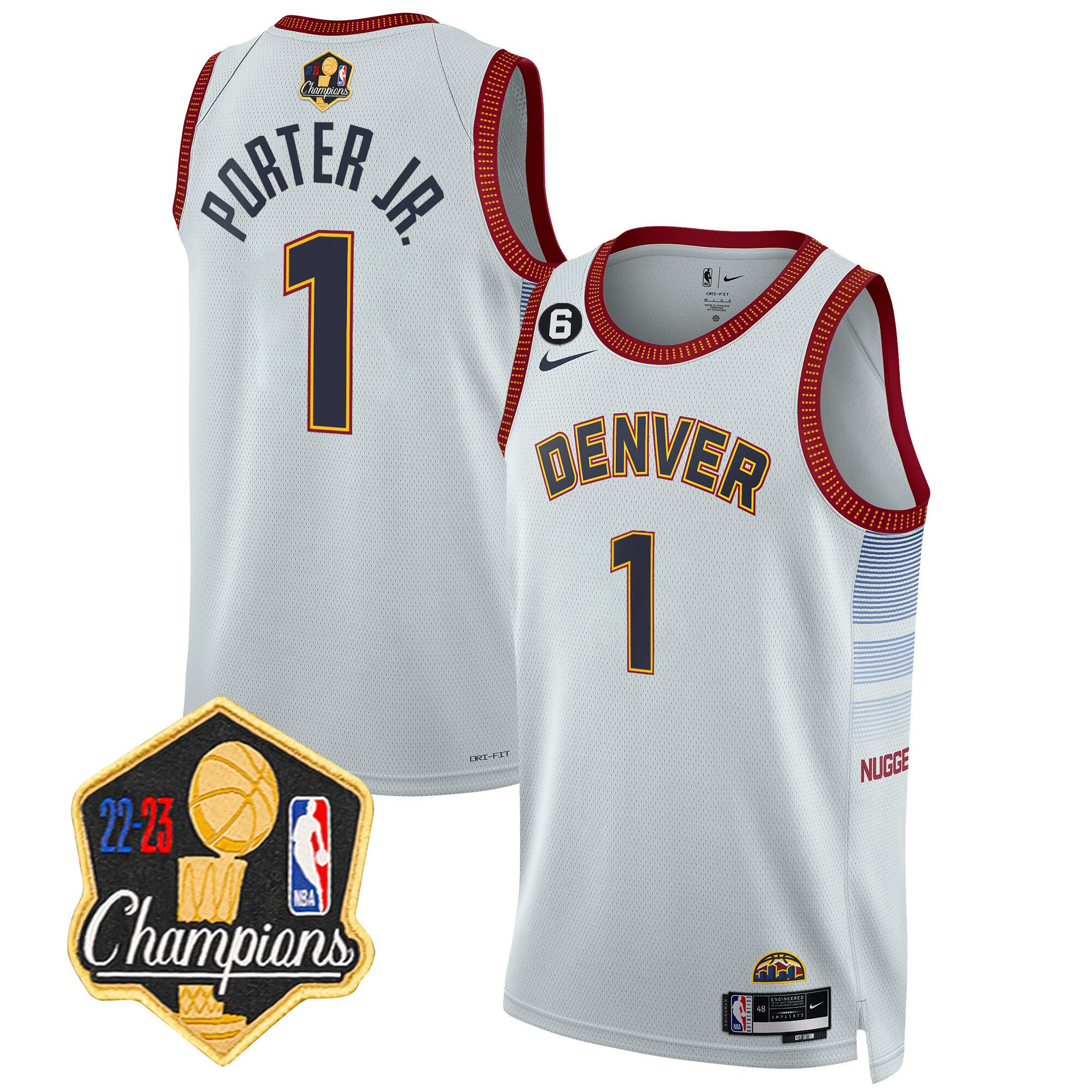 Porter Jr. Men's Denver Nuggets Champions Limited Patch City Jersey - All Stitched
