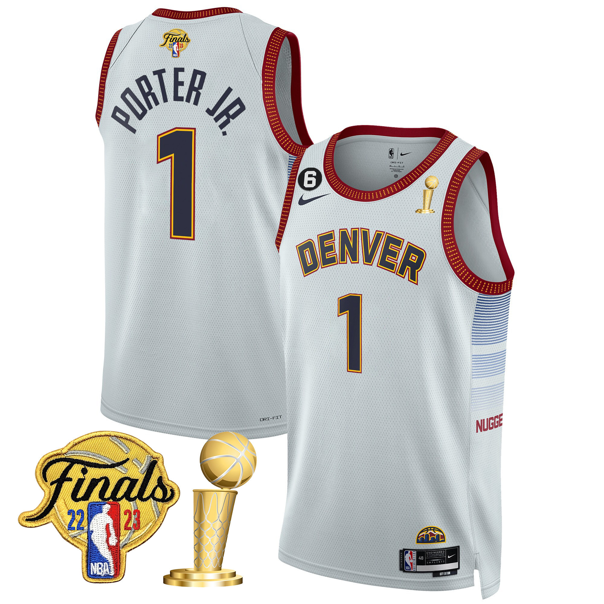 Porter Jr. Men's Denver Nuggets Finals & Champions Patch City Jersey - All Stitched