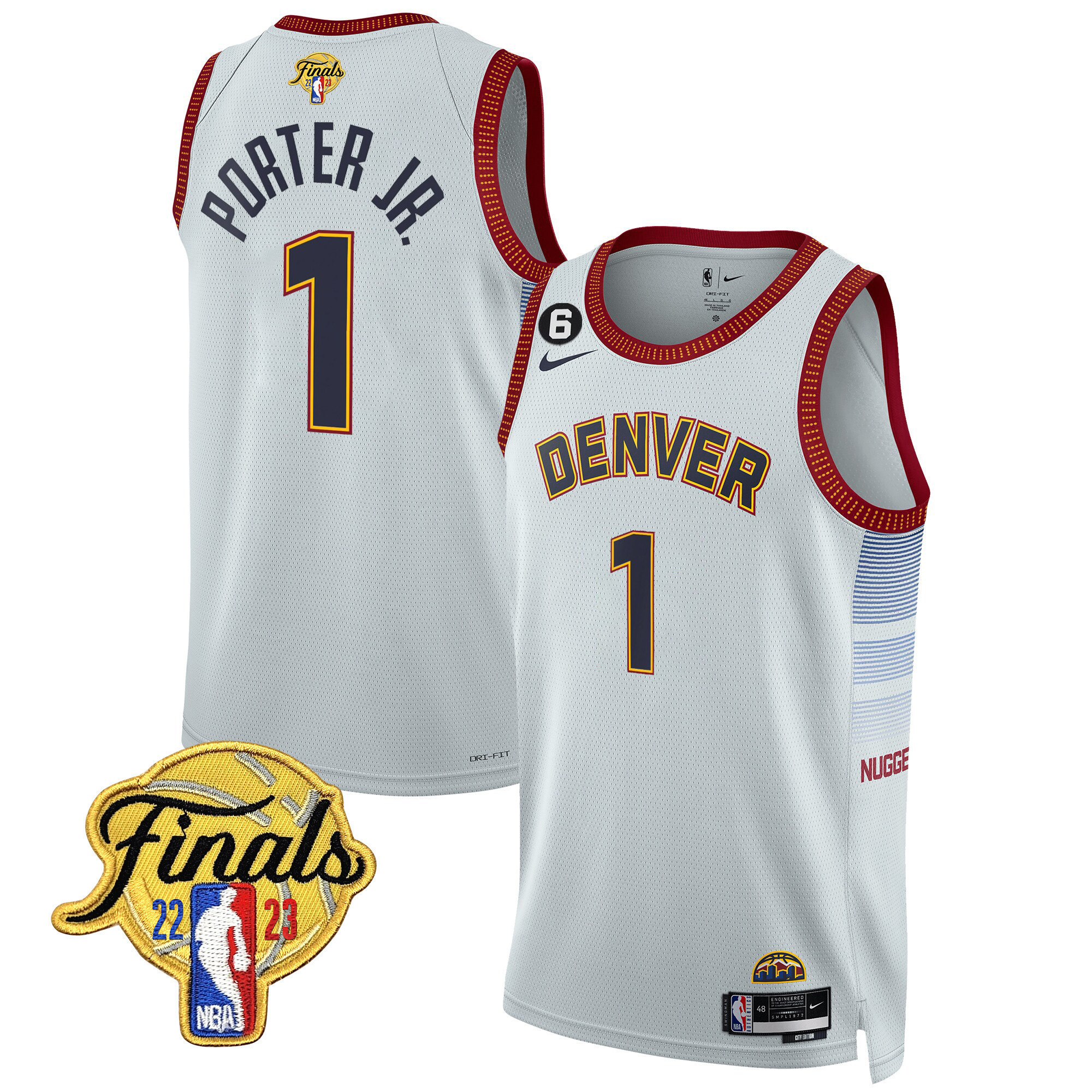Porter Jr. Men's Denver Nuggets Finals Patch Collection City Jersey - All Stitched