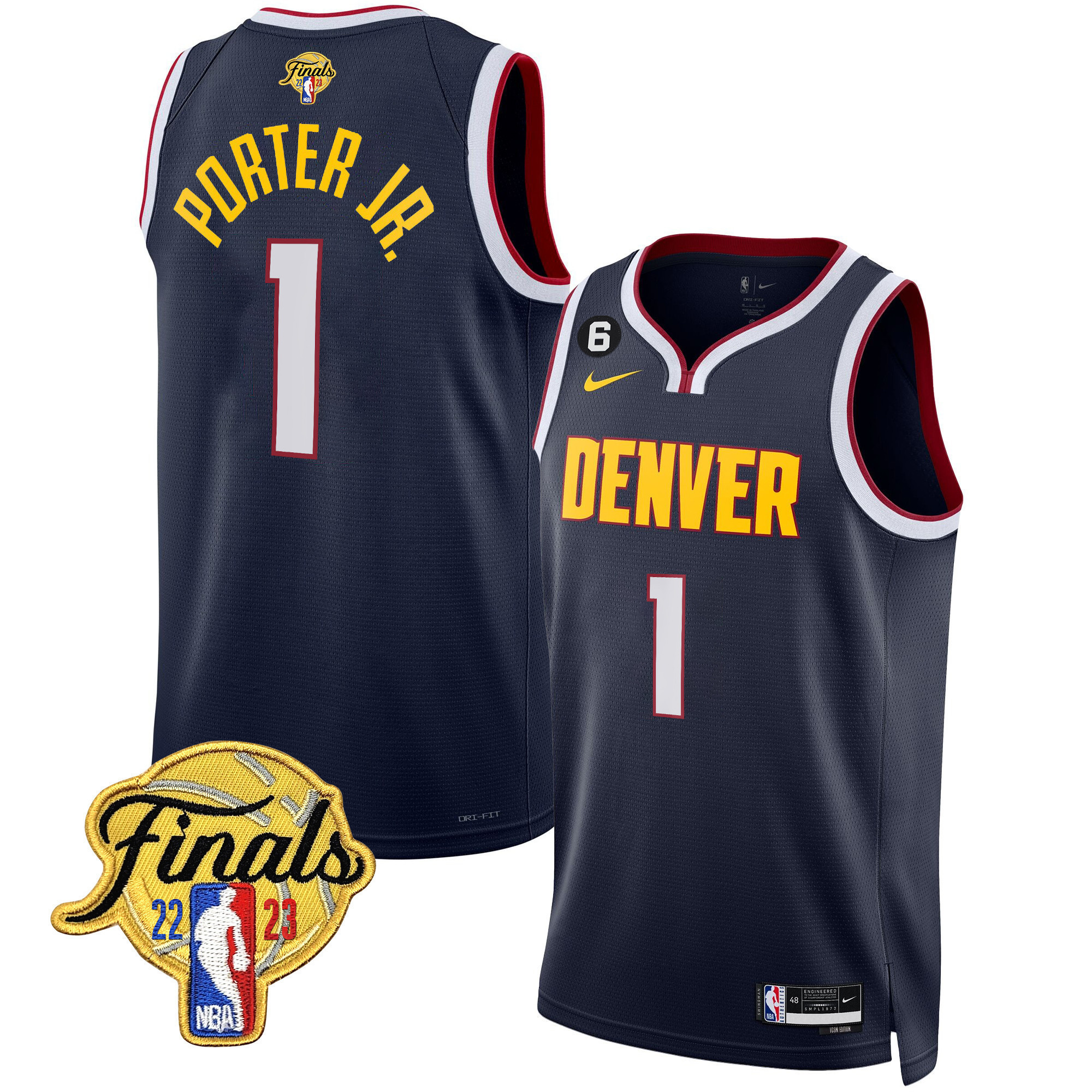Porter Jr. Men's Denver Nuggets Finals Patch Collection Icon Jersey - All Stitched