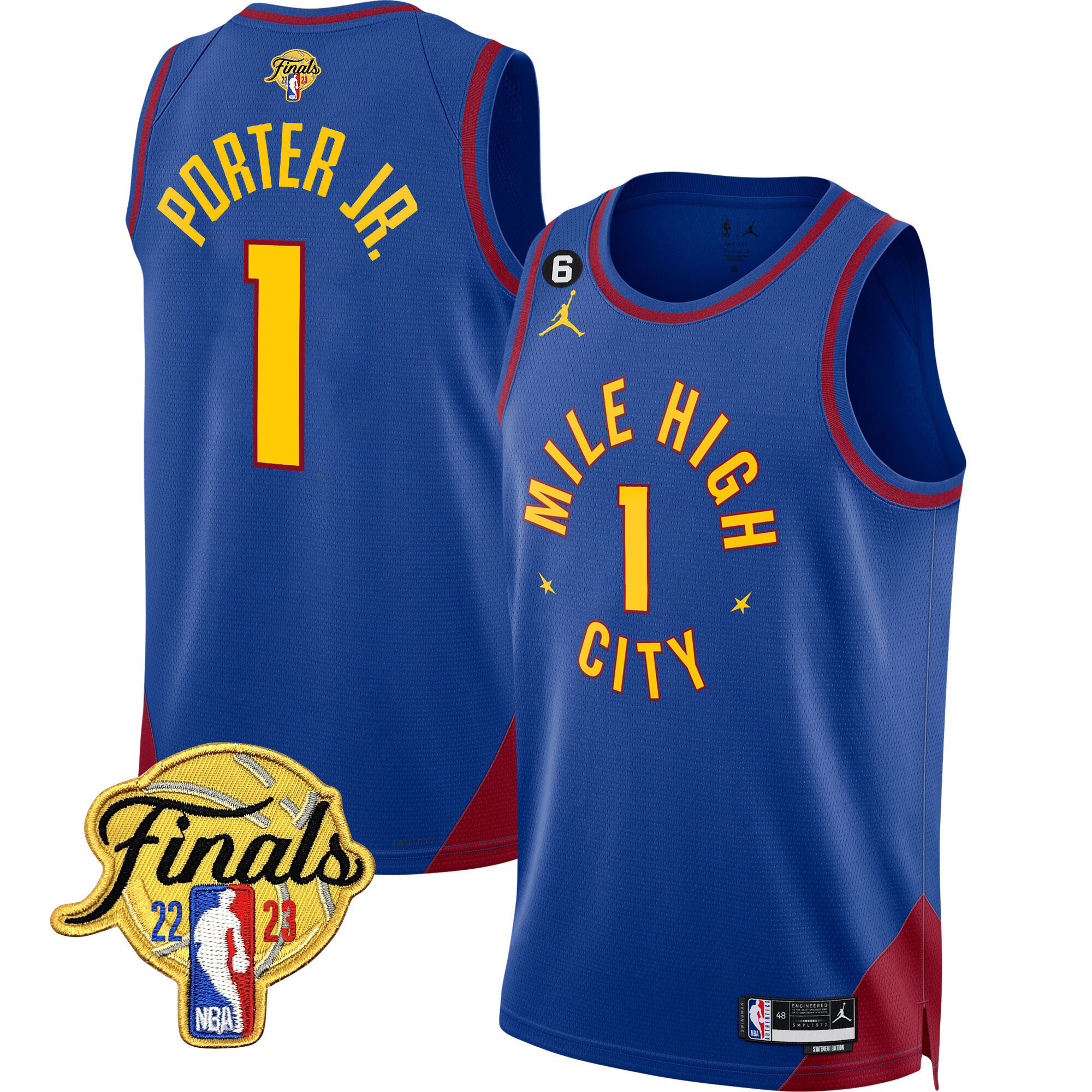 Porter Jr. Men's Denver Nuggets Finals Patch Collection Statement Jersey - All Stitched