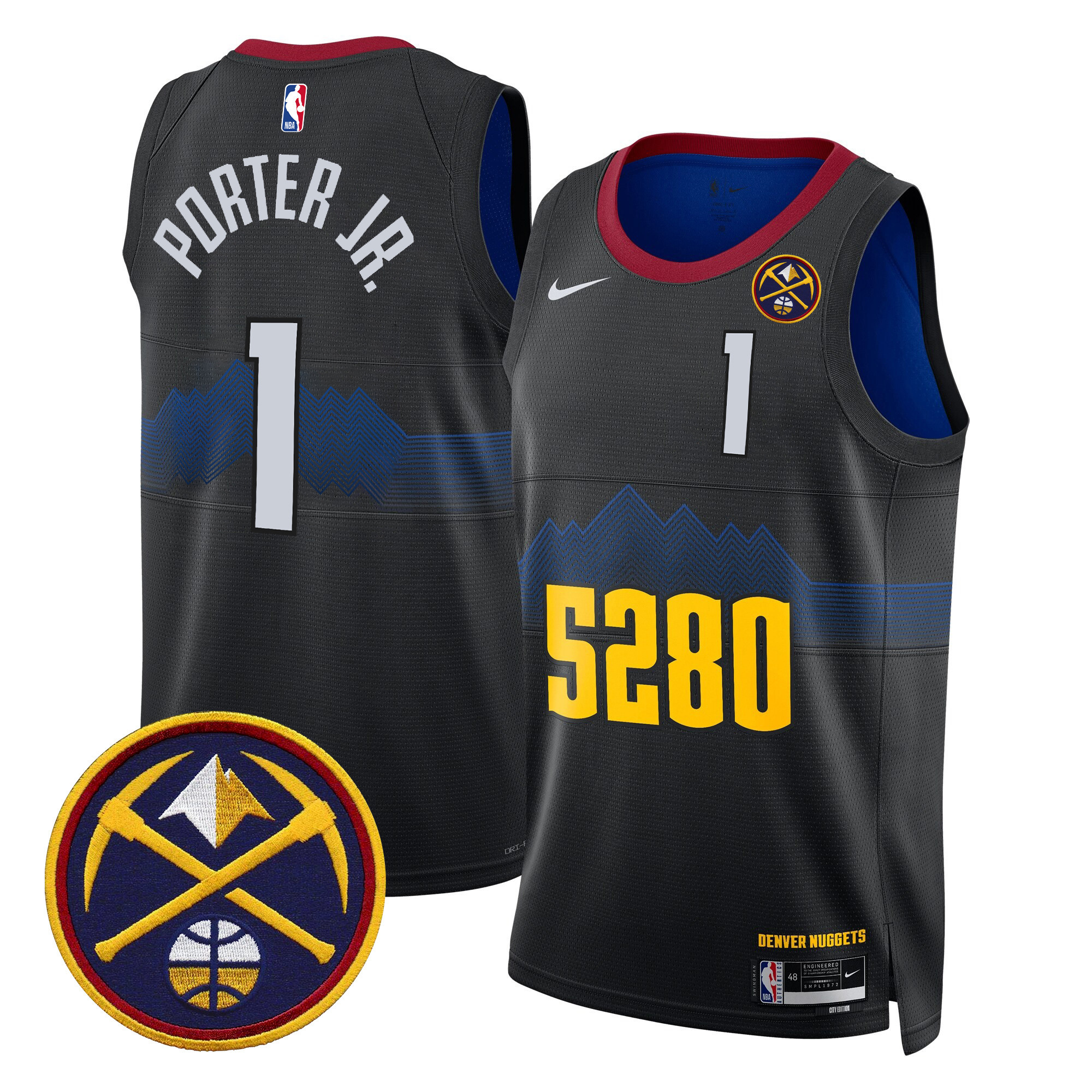 Porter Jr. Men's Denver Nuggets Swingman 5280 City Jersey - All Stitched