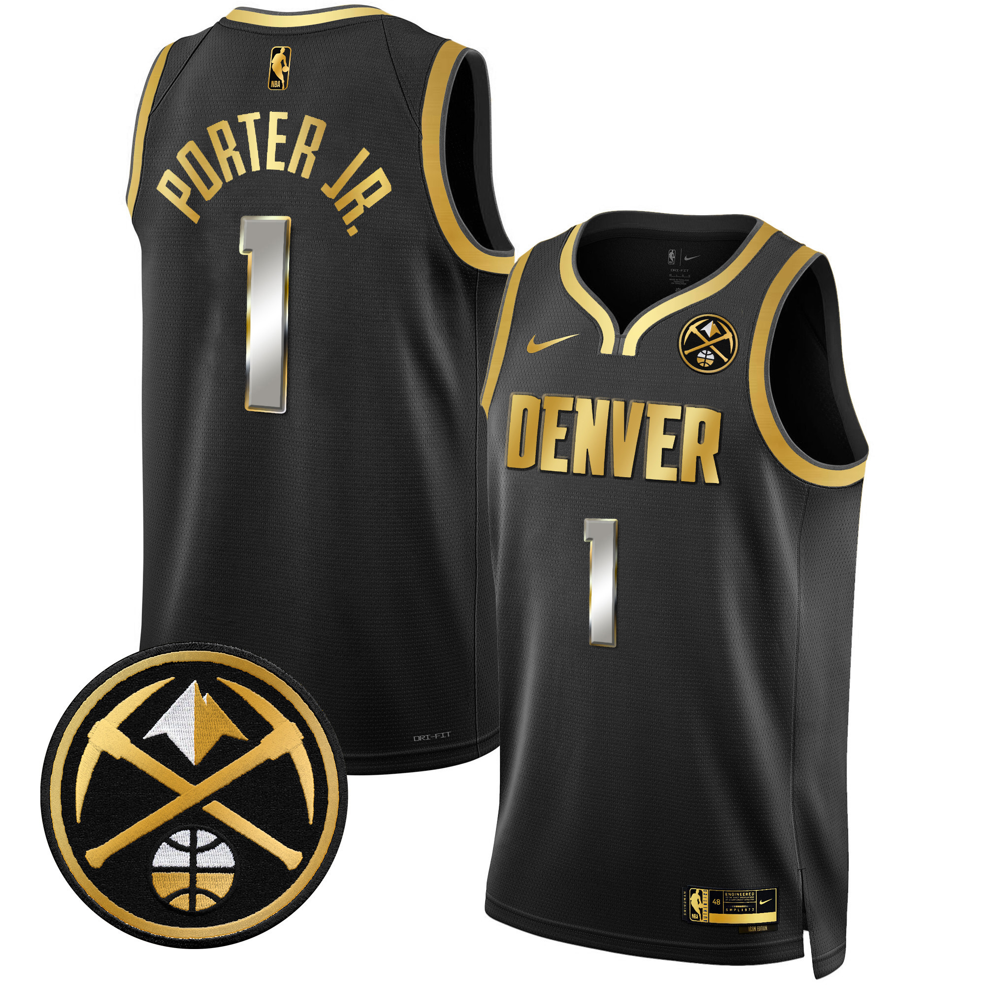 Porter Jr. Men's Denver Nuggets Swingman Black Limited Jersey - All Stitched