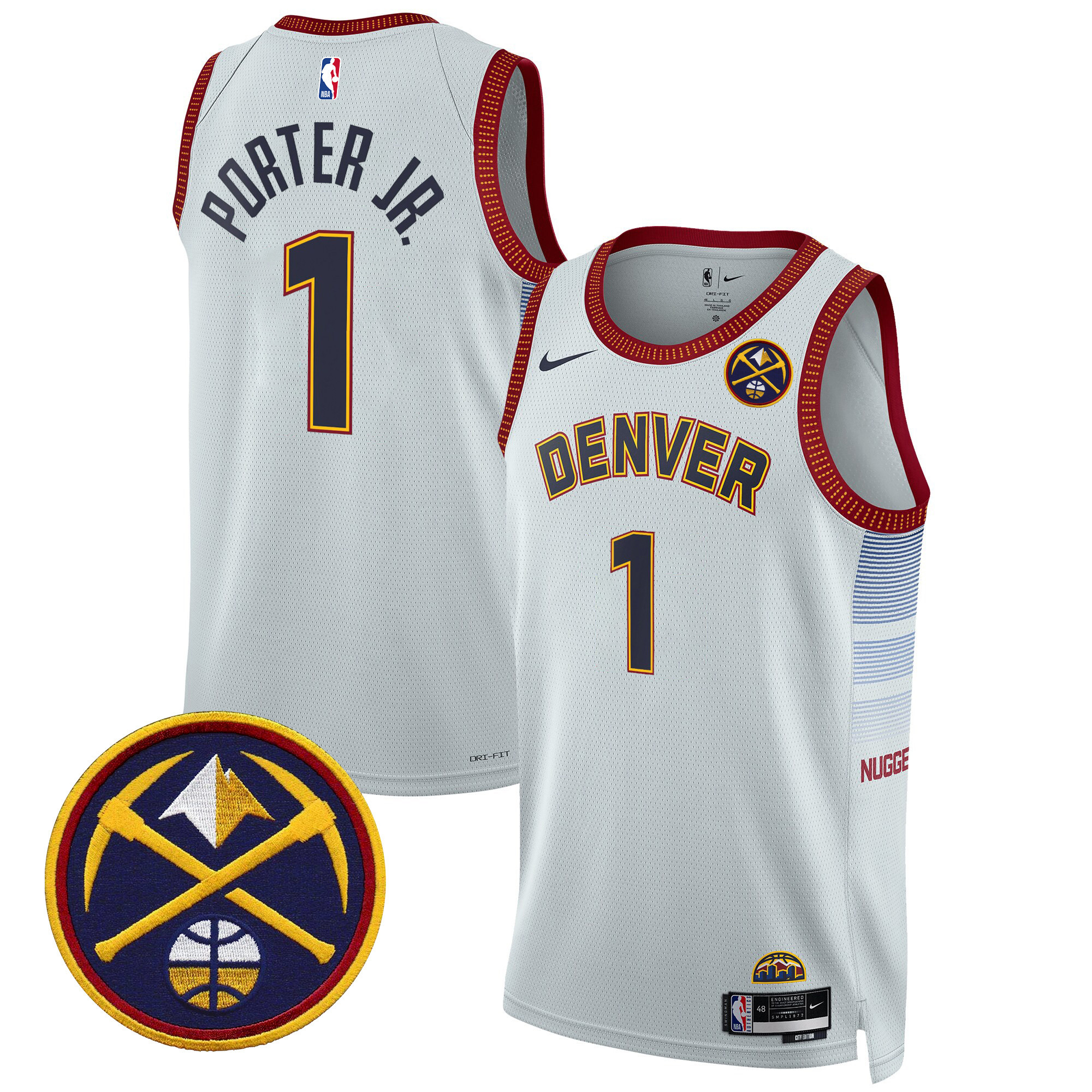 Porter Jr. Men's Denver Nuggets Swingman City Jersey - All Stitched