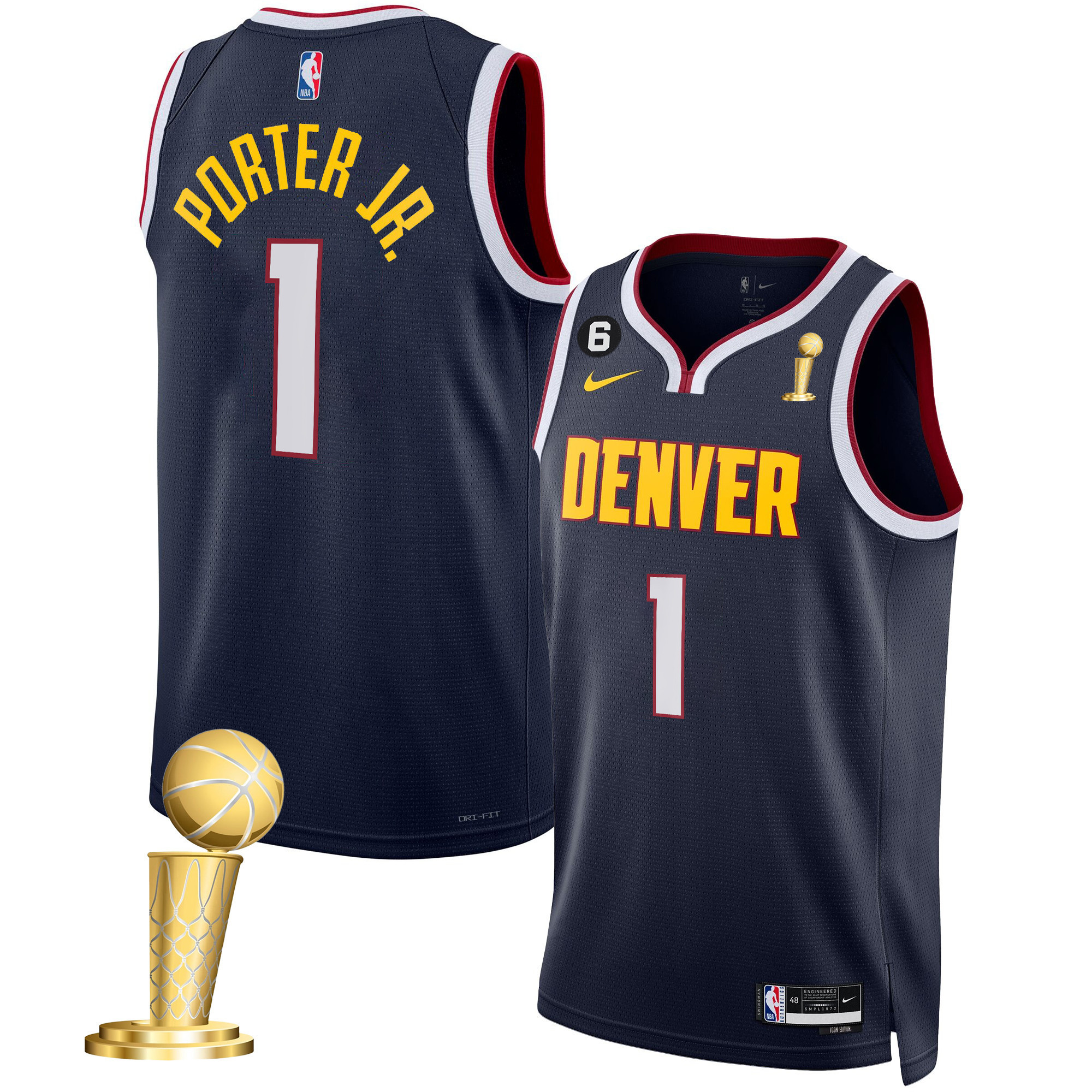 Porter Jr. Youth's Denver Nuggets Champions Collection Icon Jersey - All Stitched