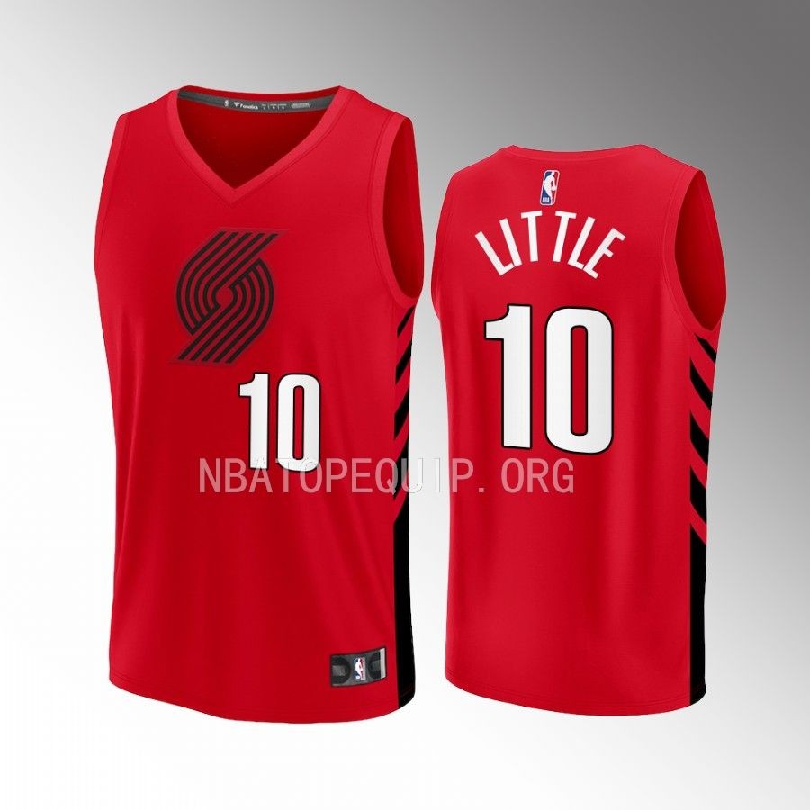 Portland Trail Blazers #10 Nassir Little Statement Edition Jersey Fast Break Player Red