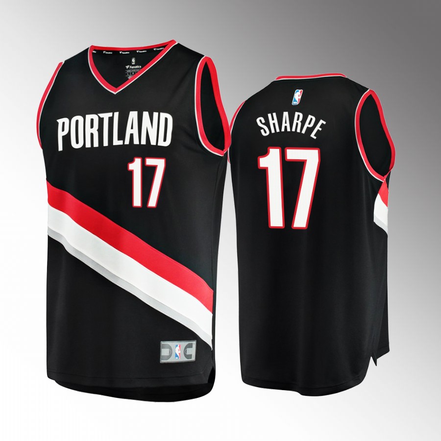 Portland Trail Blazers #17 Shaedon Sharpe Draft Jersey Black Kentucky Wildcats