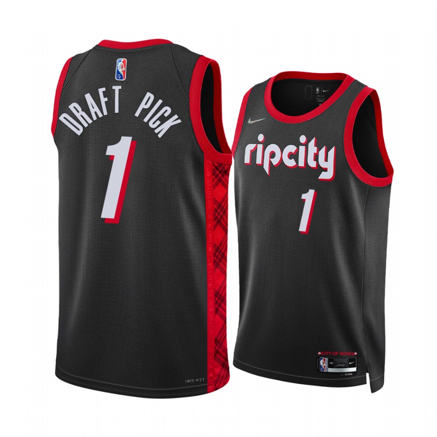 Portland Trail Blazers Draft First Round Pick No.1 Jersey Black Men