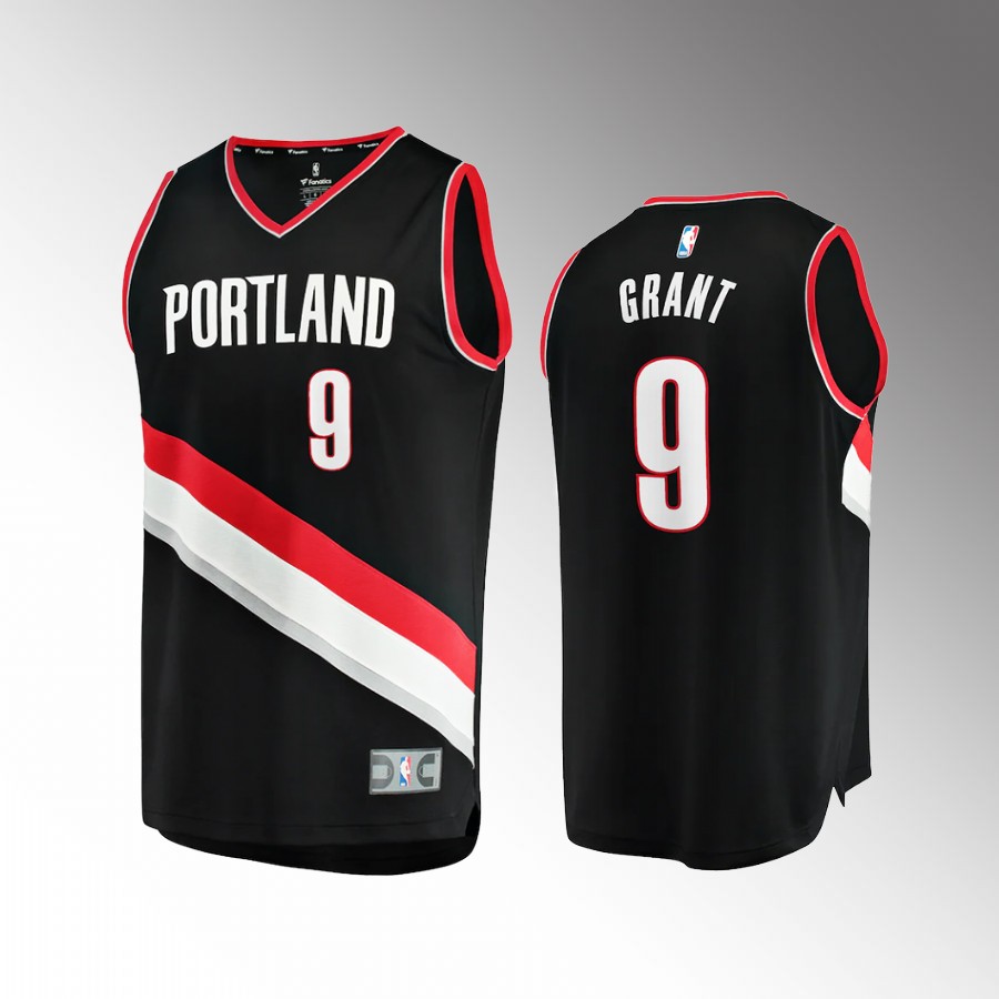 Portland Trail Blazers #9 Jerami Grant Icon Edition Jersey Fast Break Black