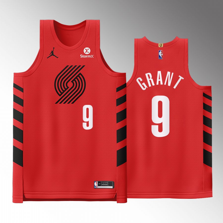 Portland Trail Blazers #9 Jerami Grant Red Jersey Statement Edition