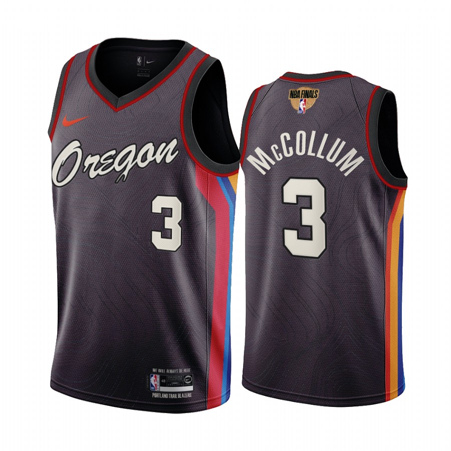Portland Trail Blazers C.J. McCollum #3 Black Playoffs Jersey