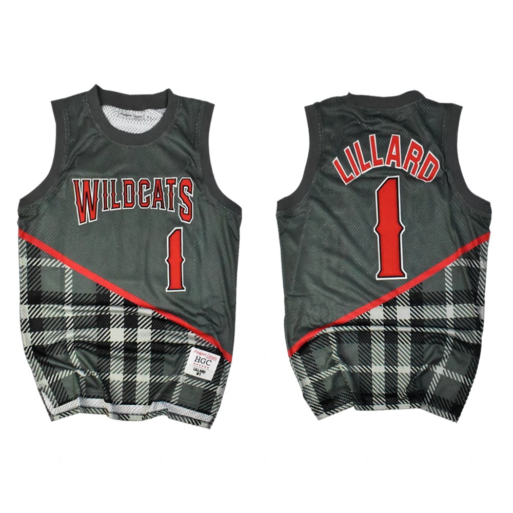 Portland Trail Blazers Damian Lillard Grey City Wildcats High School Jersey