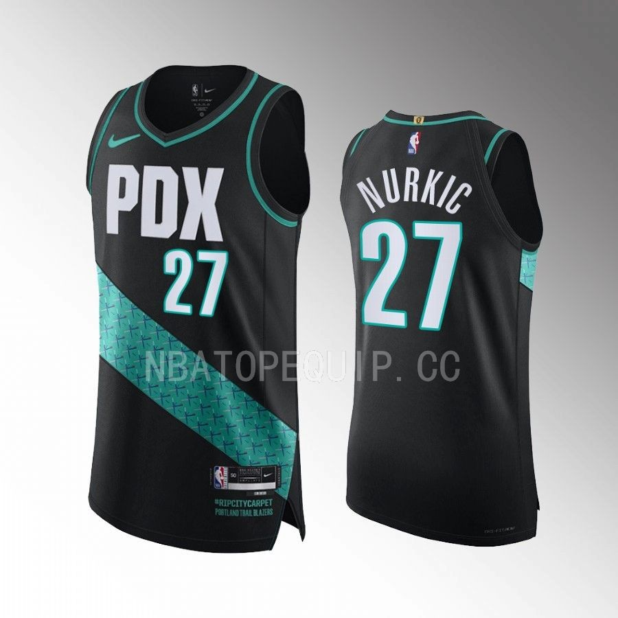 Portland Trail Blazers Jusuf Nurkic City Edition Black #27 Jersey
