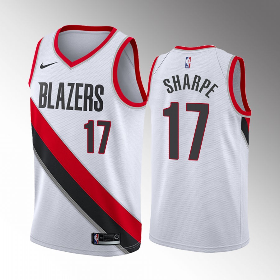 Portland Trail Blazers Shaedon Sharpe Draft Kentucky Wildcats White #17 Jersey Association Edition