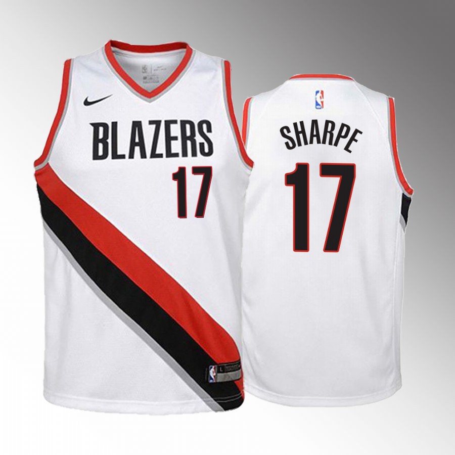 Portland Trail Blazers Shaedon Sharpe Association Edition White Youth Jersey Draft #17