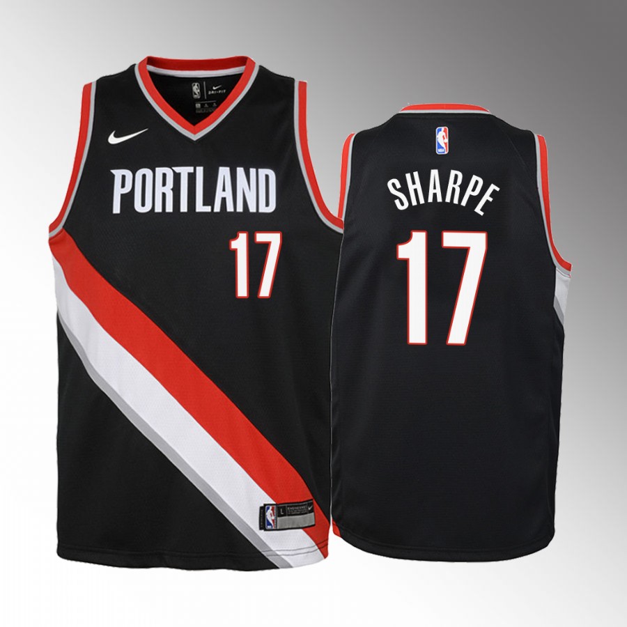 Portland Trail Blazers Shaedon Sharpe Icon Edition Black Youth Jersey Draft #17