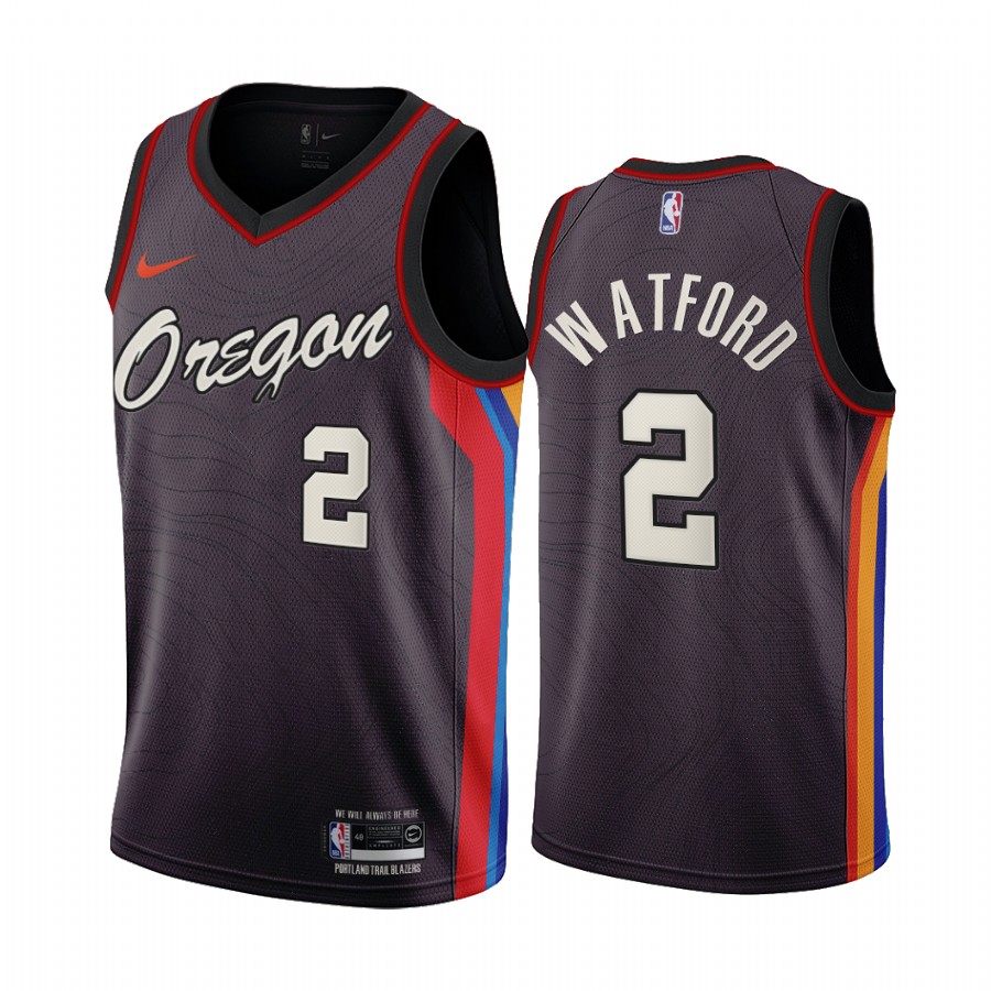 Portland Trail Blazers Trendon Watford Draft #2 City Edition Jersey Black