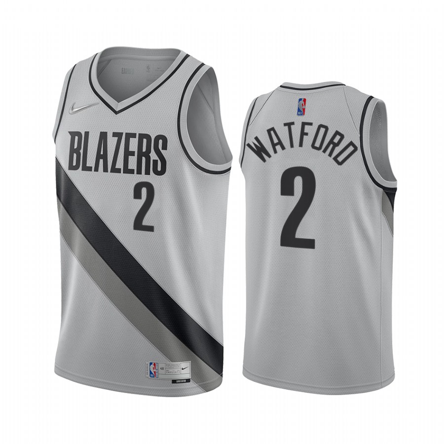 Portland Trail Blazers Trendon Watford Draft #2 Earned Edition Jersey Gray