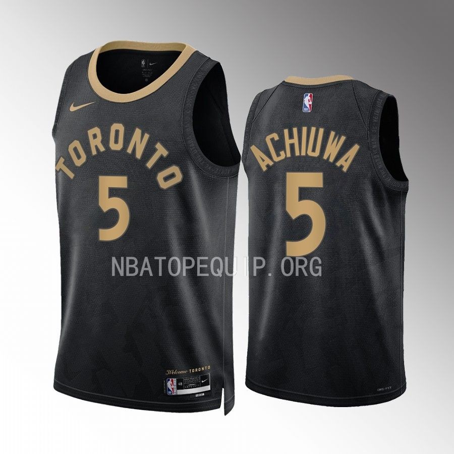 Precious Achiuwa Toronto Raptors Black #5 City Edition Jersey Swingman