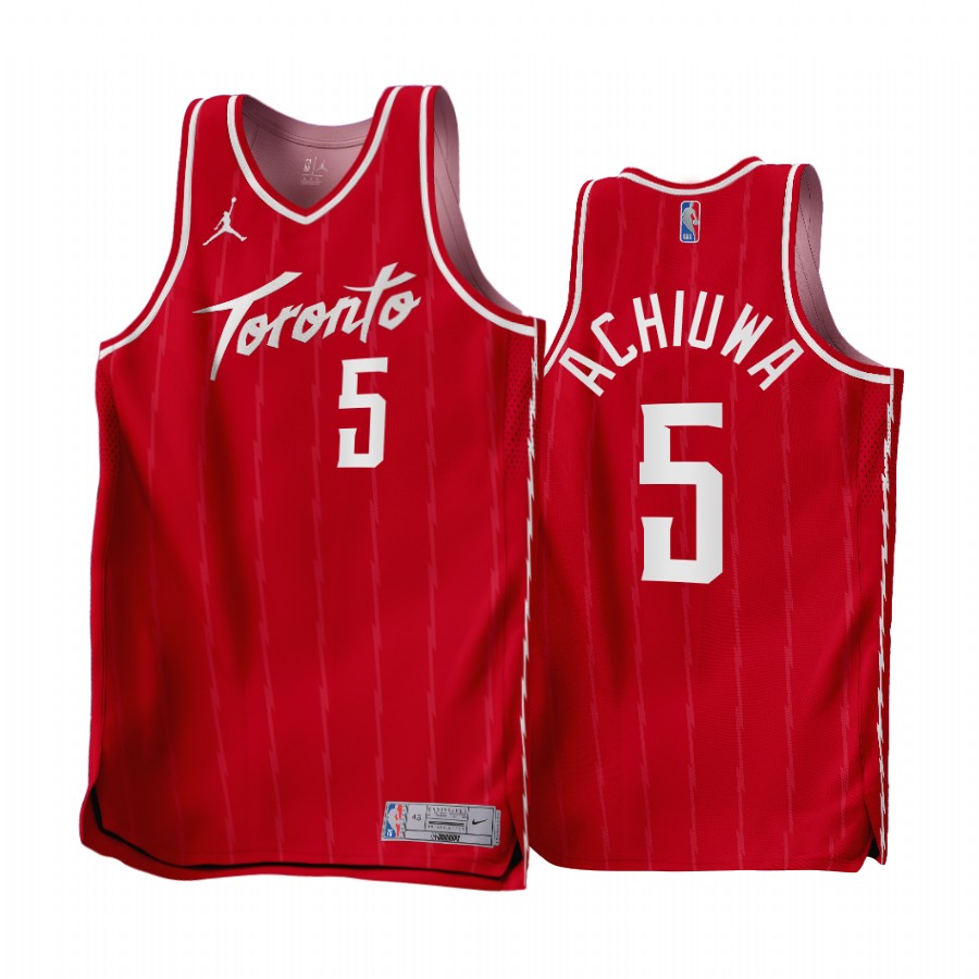 Precious Achiuwa Toronto Raptors Red #5 Earned Edition Jersey