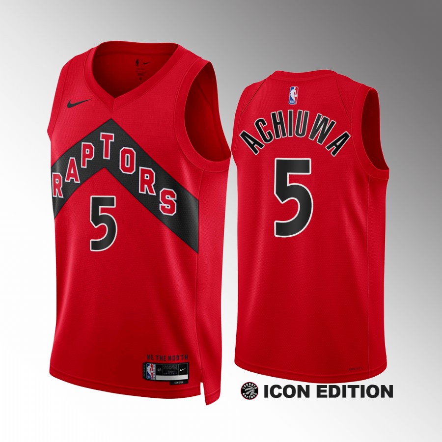 Precious Achiuwa Toronto Raptors Red #5 Icon Edition Jersey Swingman