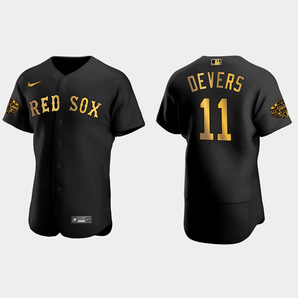 Rafael Devers Boston Red Sox All-Star Main Logo Jersey - Black