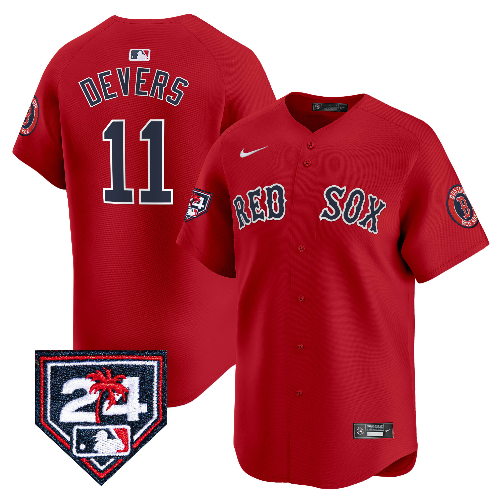Rafael Devers Men's Boston Red Sox Spring Training Patch Vapor Premier Limited Jersey - All Stitched