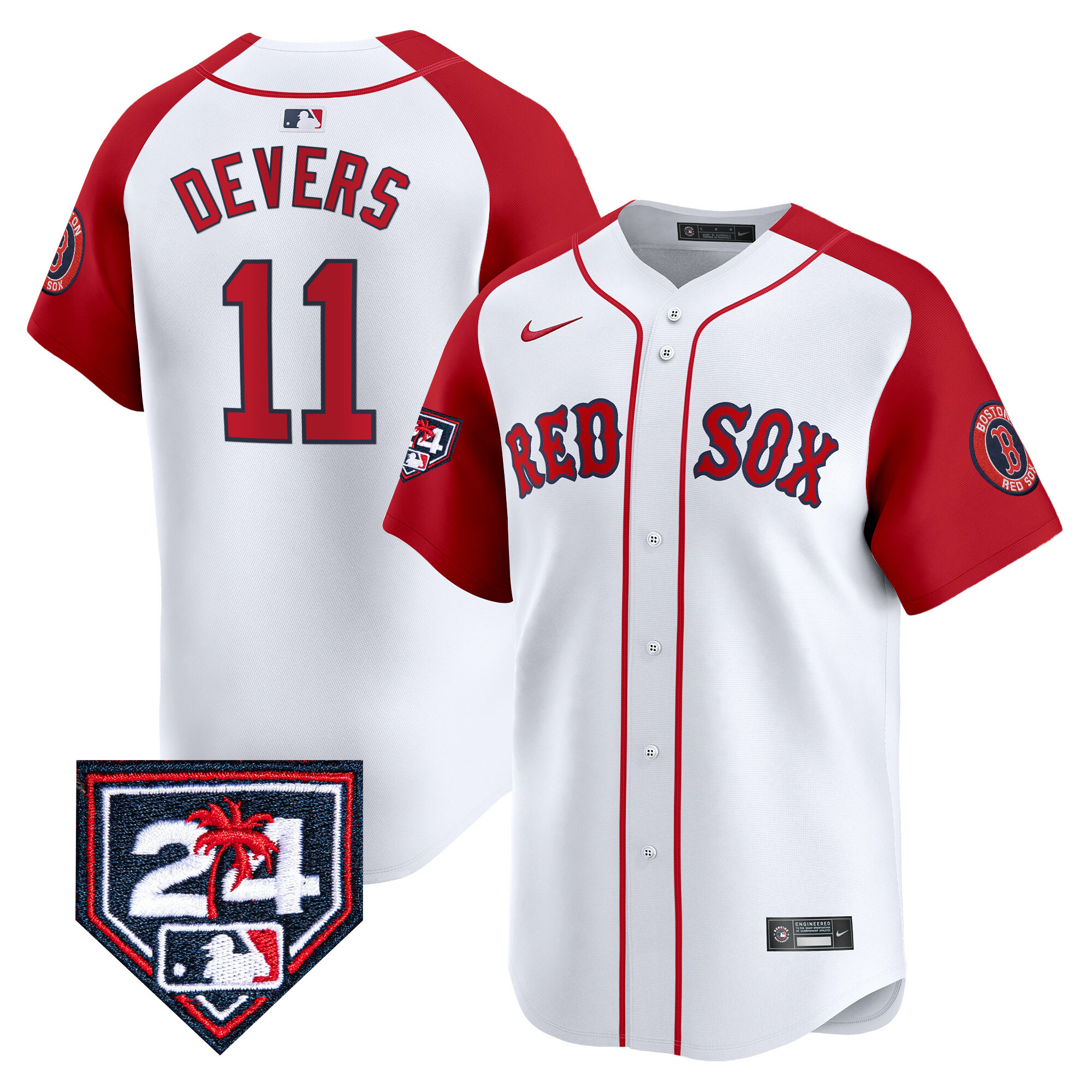 Rafael Devers Men's Boston Red Sox Spring Training Patch Vapor Premier Limited Red Alternate Jersey - All Stitched