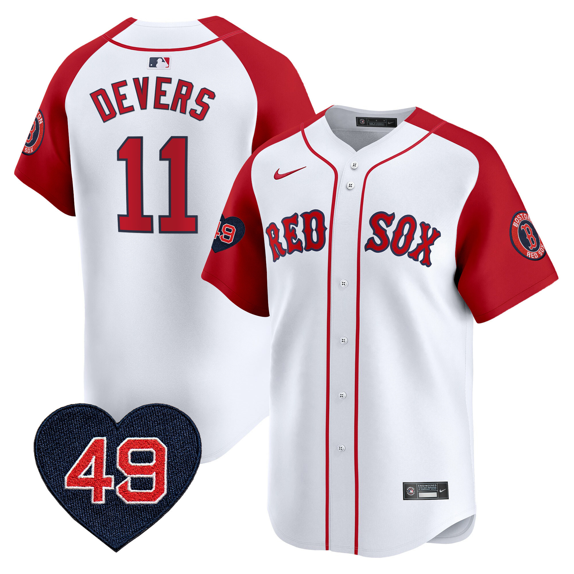 Rafael Devers Men's Boston Red Sox Tim Wakefield Patch Vapor Premier Limited Red Alternate Jersey - All Stitched