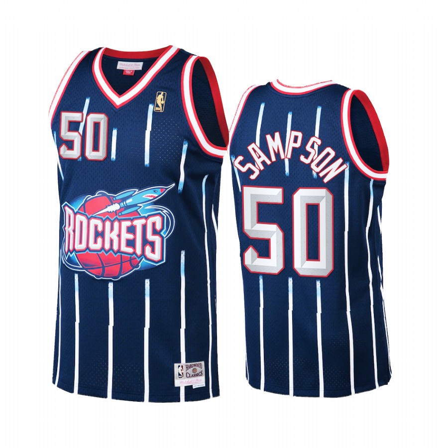 Ralph Sampson #50 Houston Rockets Hardwood Classics Jersey Navy