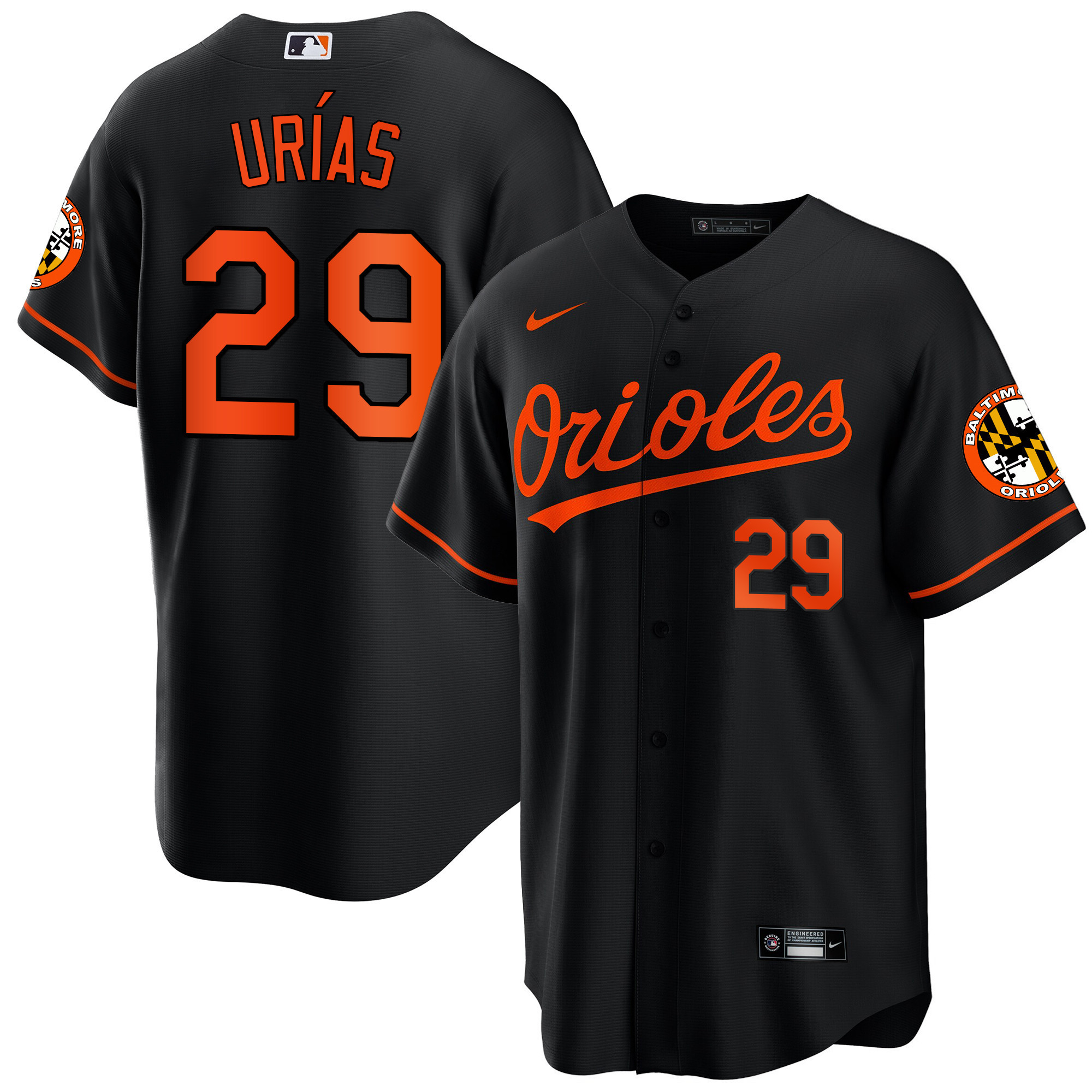 Ramón Urías Men’s Baltimore Orioles Special Gold Cool Black Jersey - All Stitched