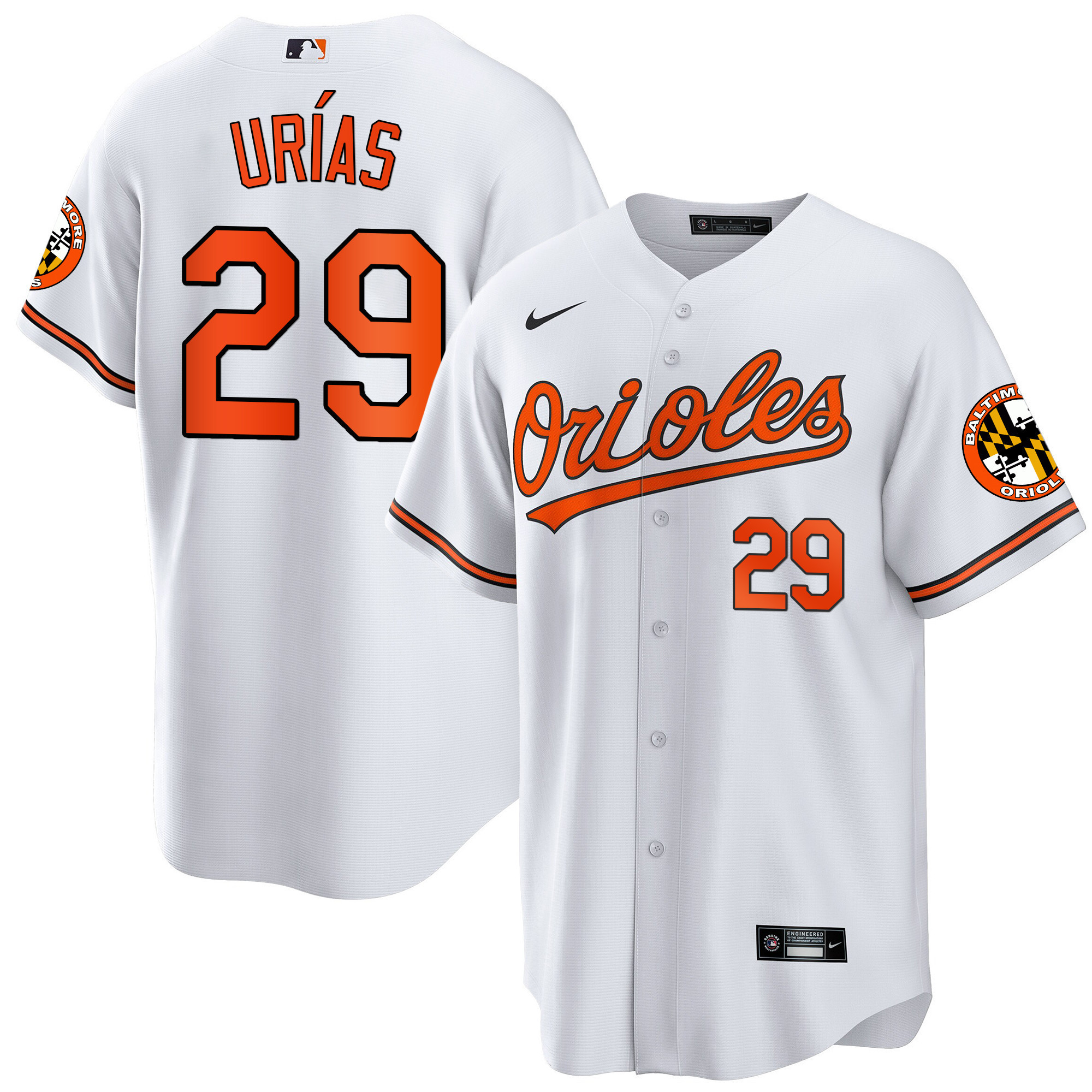 Ramón Urías Men’s Baltimore Orioles Special Gold Cool White Jersey - All Stitched