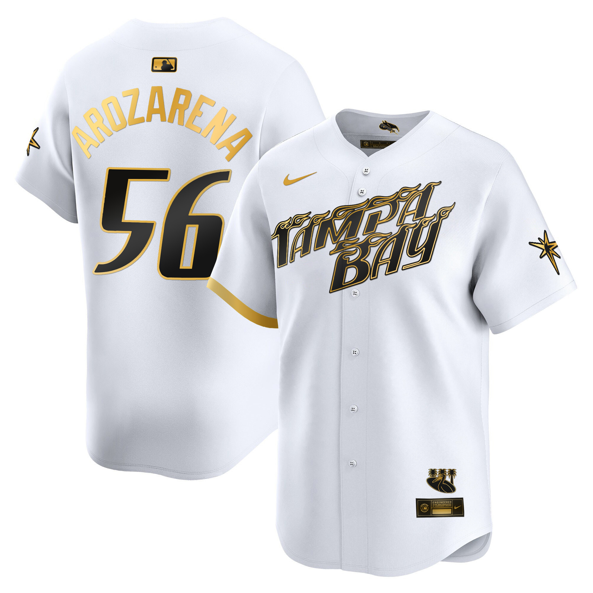 Randy Arozarena Men's Tampa Bay Rays City Connect Vapor Premier Limited - Charcoal White Gold Jersey