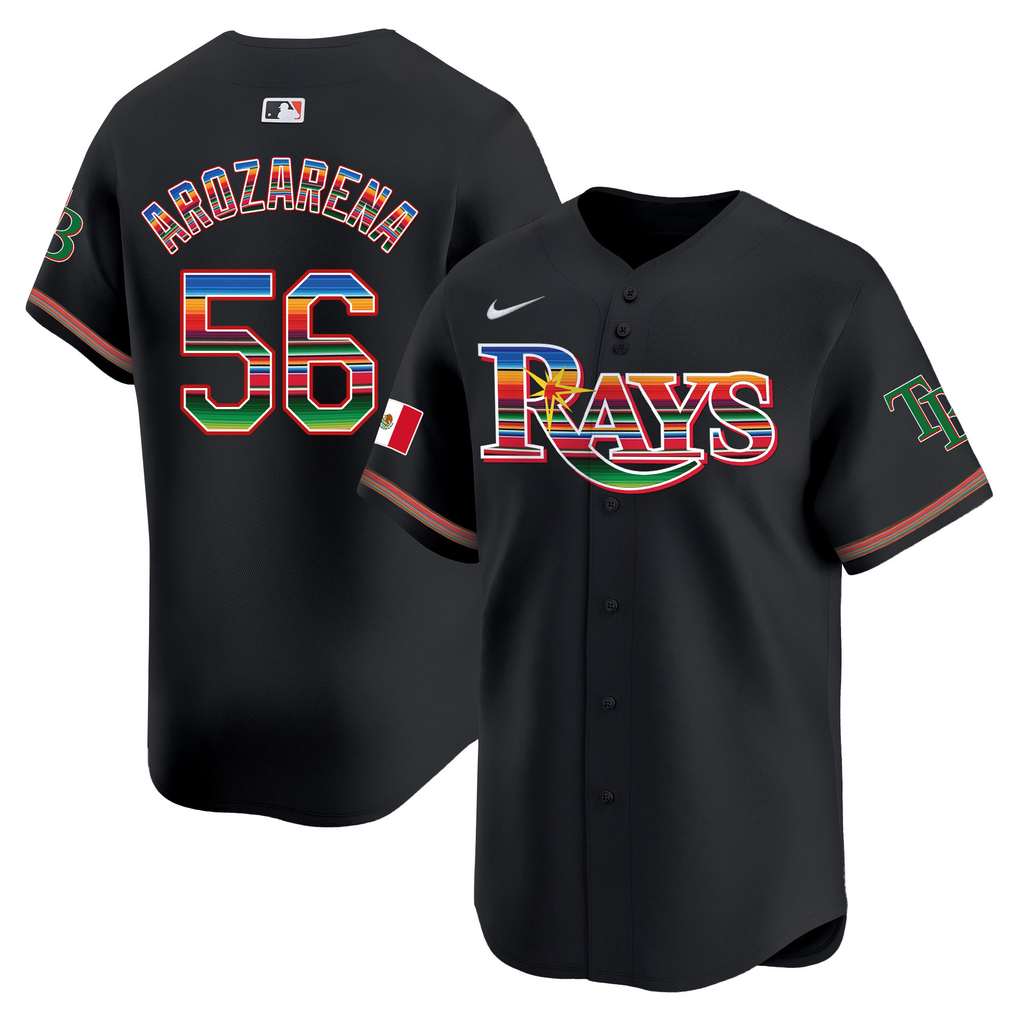 Randy Arozarena Men's Tampa Bay Rays Mexico Vapor Premier Limited Black Jersey